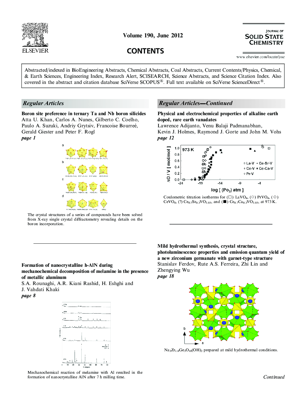 Table of Contents - Web Colour Only