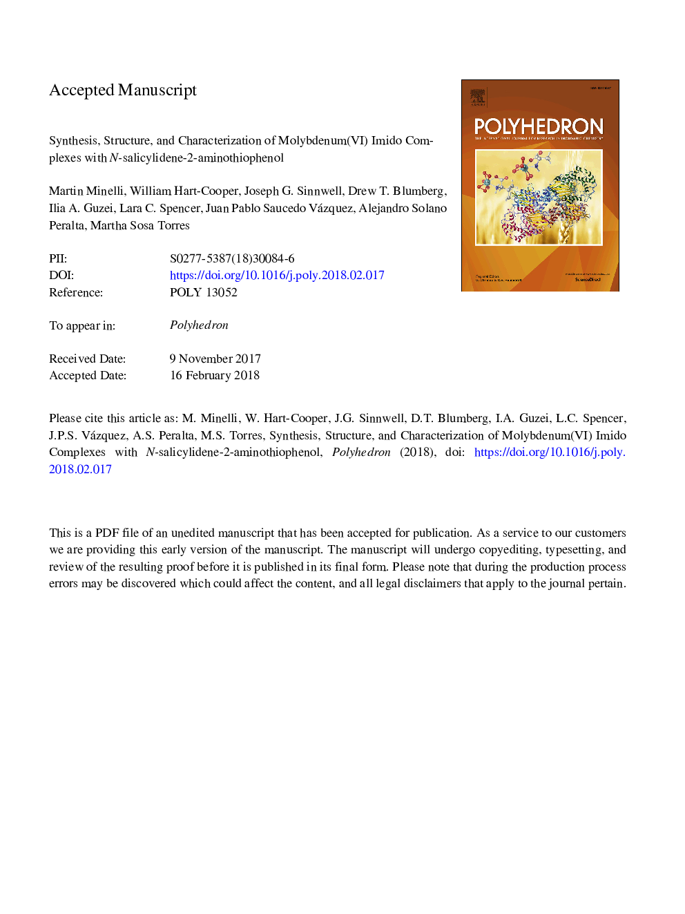 Synthesis, structure, and characterization of molybdenum(VI) imido complexes with N-salicylidene-2-aminothiophenol