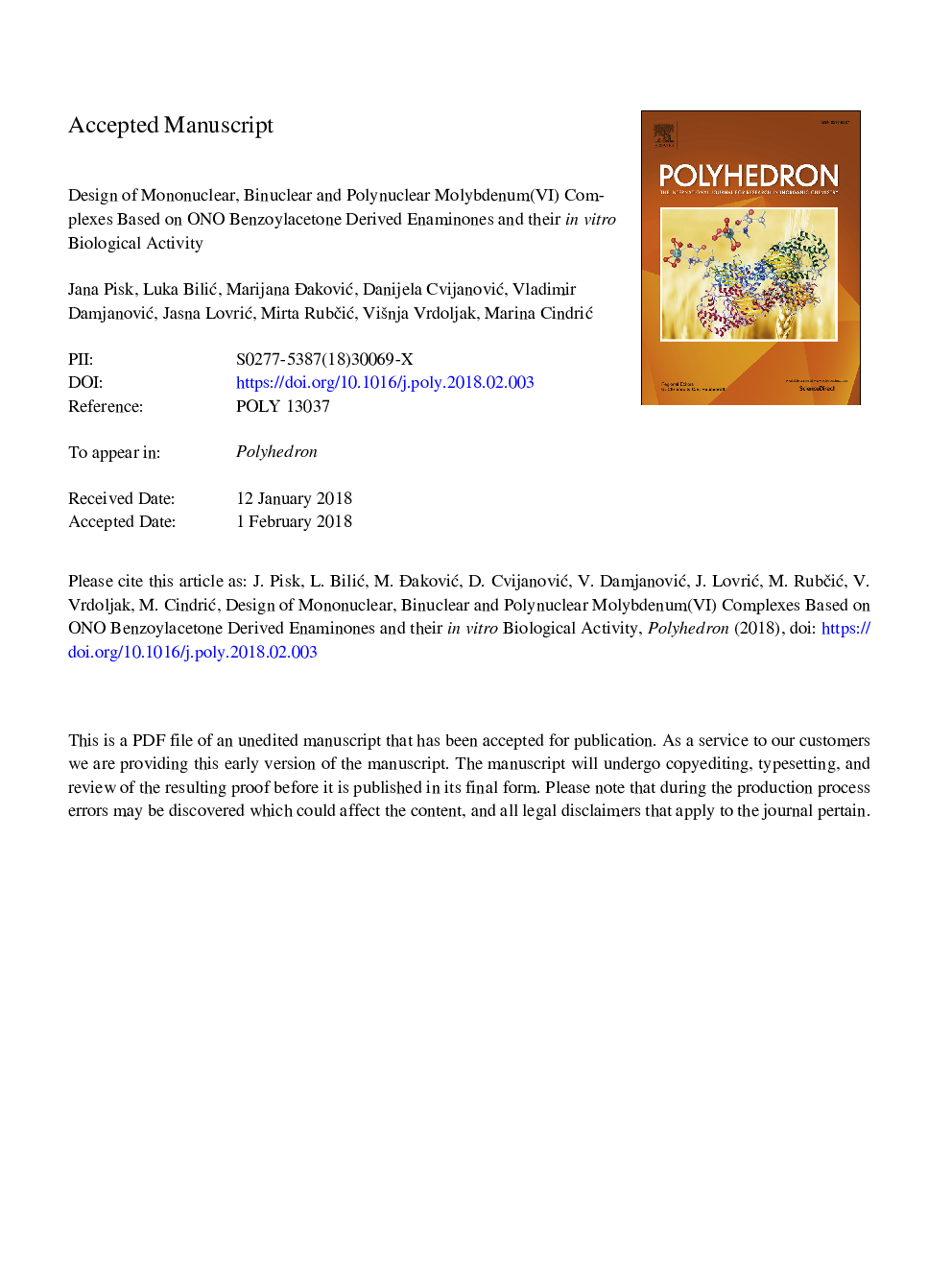 Design of mononuclear, binuclear and polynuclear molybdenum(VI) complexes based on ONO benzoylacetone derived enaminones and their in vitro biological activity