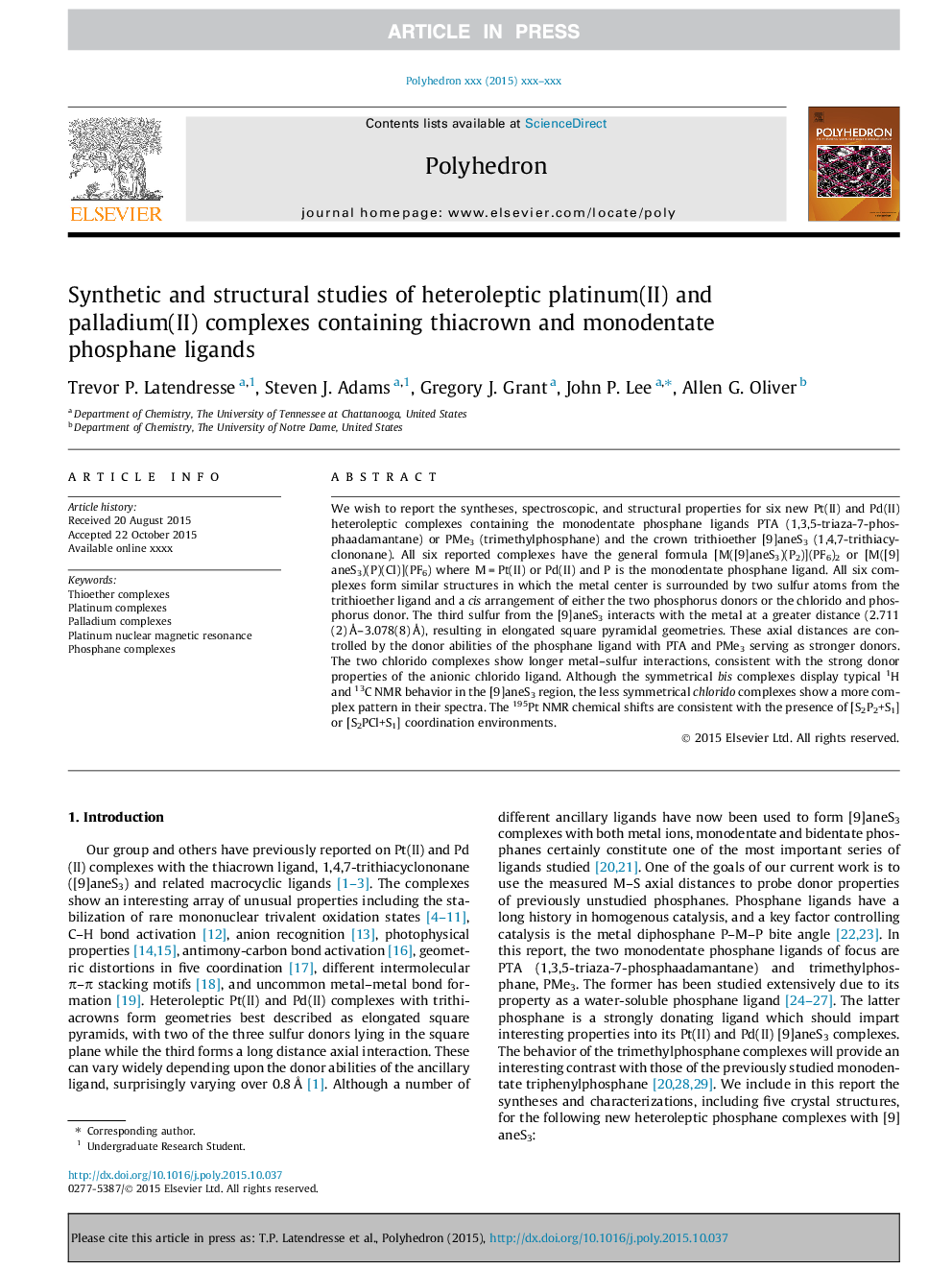 Synthetic and structural studies of heteroleptic platinum(II) and palladium(II) complexes containing thiacrown and monodentate phosphane ligands