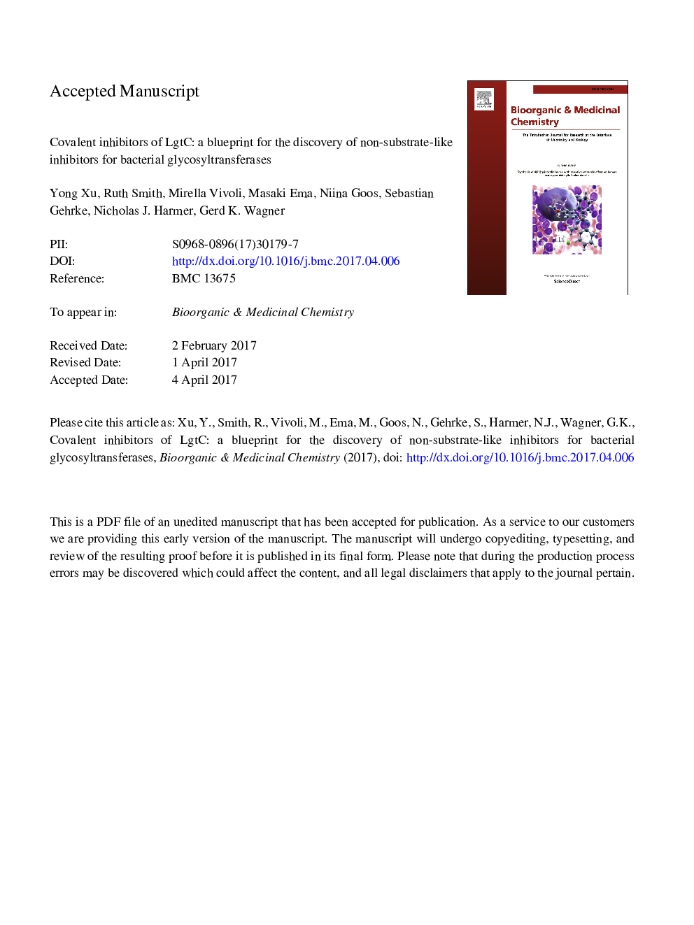 Covalent inhibitors of LgtC: A blueprint for the discovery of non-substrate-like inhibitors for bacterial glycosyltransferases