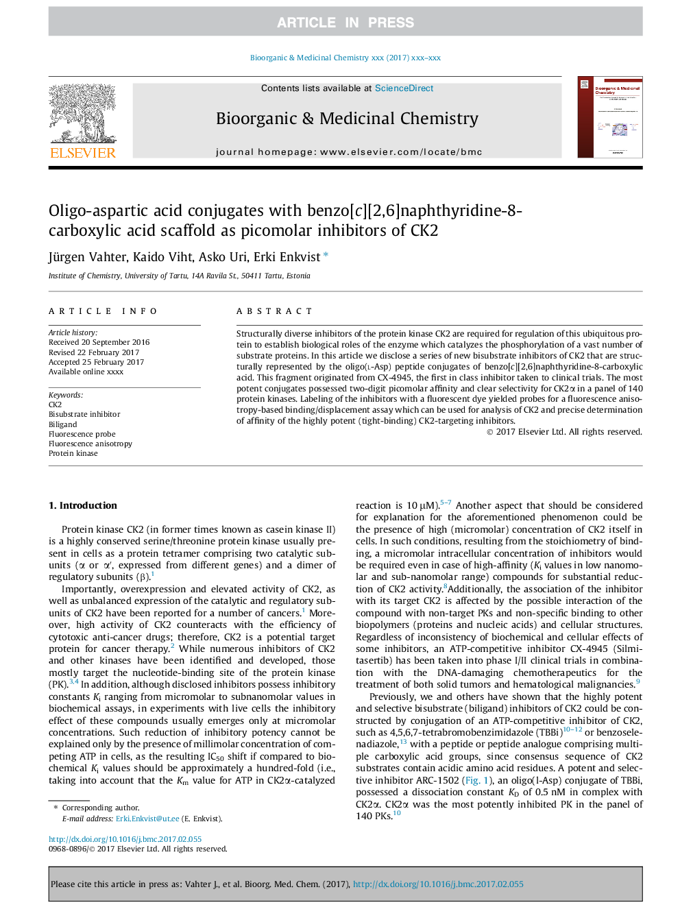 Oligo-aspartic acid conjugates with benzo[c][2,6]naphthyridine-8-carboxylic acid scaffold as picomolar inhibitors of CK2