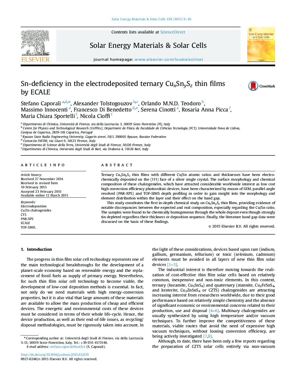 Sn-deficiency in the electrodeposited ternary CuxSnySz thin films by ECALE