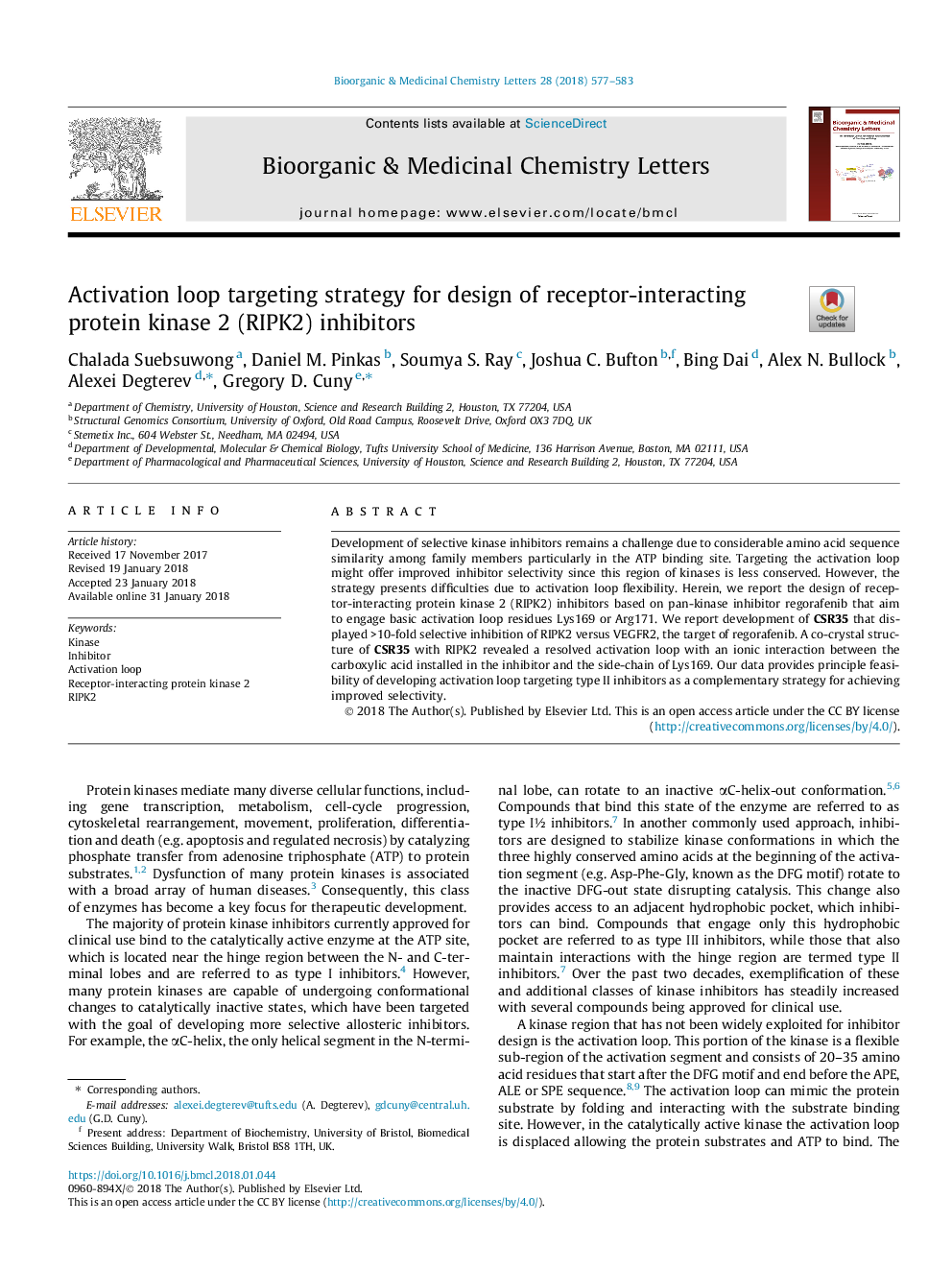 Activation loop targeting strategy for design of receptor-interacting protein kinase 2 (RIPK2) inhibitors