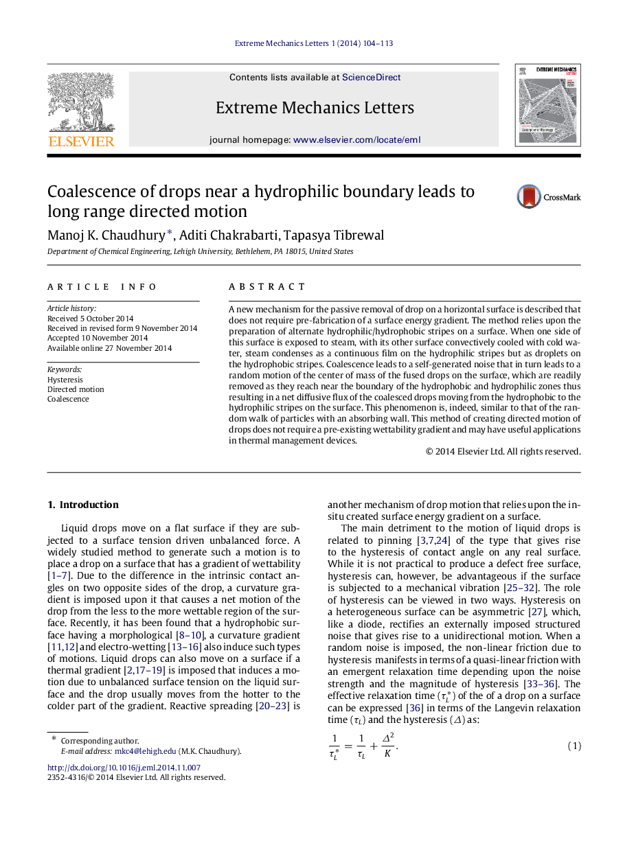 Coalescence of drops near a hydrophilic boundary leads to long range directed motion