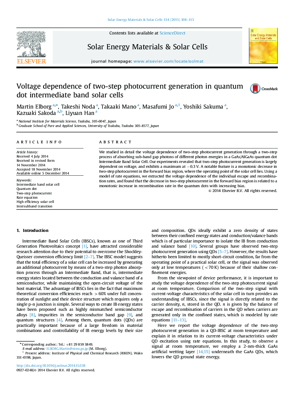 Voltage dependence of two-step photocurrent generation in quantum dot intermediate band solar cells