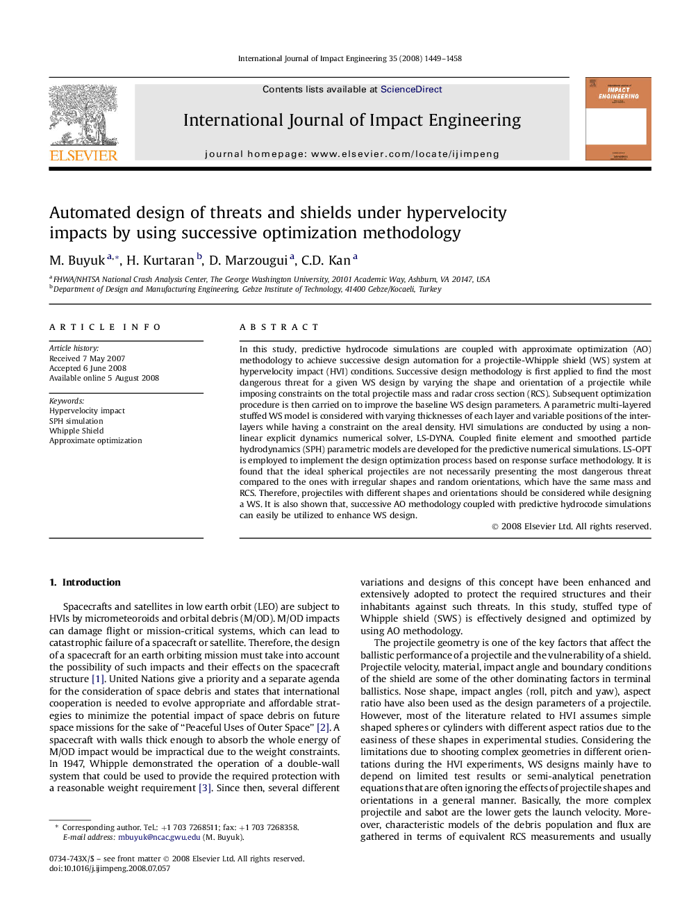 Automated design of threats and shields under hypervelocity impacts by using successive optimization methodology