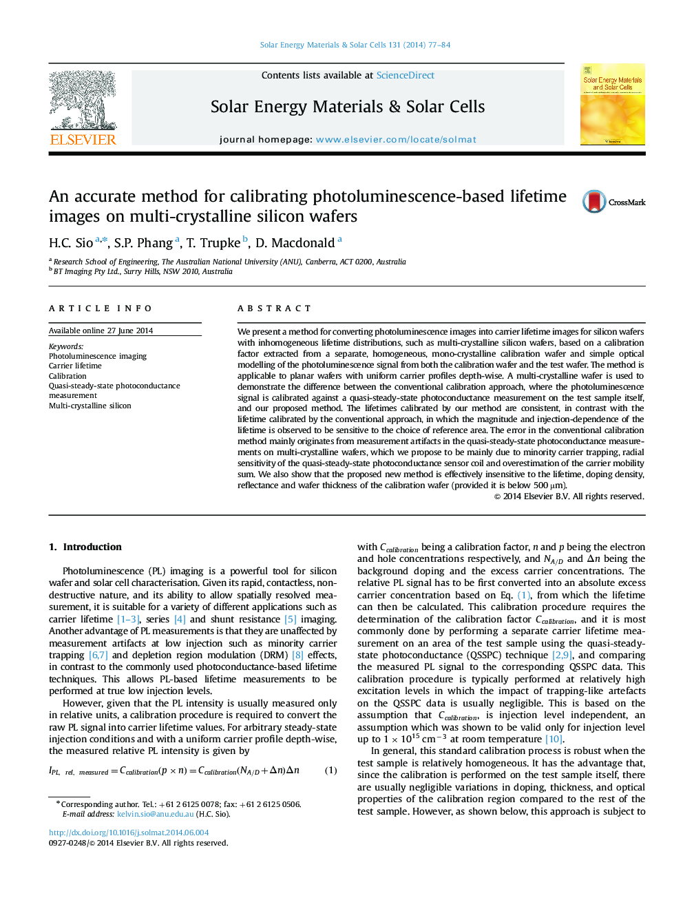 An accurate method for calibrating photoluminescence-based lifetime images on multi-crystalline silicon wafers