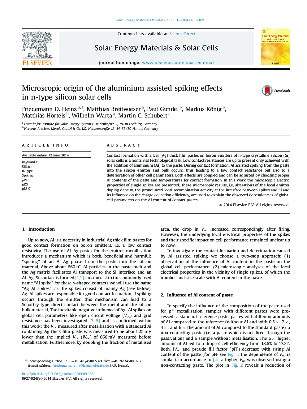 Microscopic origin of the aluminium assisted spiking effects in n-type silicon solar cells