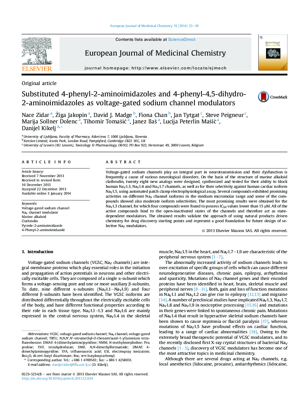 Substituted 4-phenyl-2-aminoimidazoles and 4-phenyl-4,5-dihydro-2-aminoimidazoles as voltage-gated sodium channel modulators