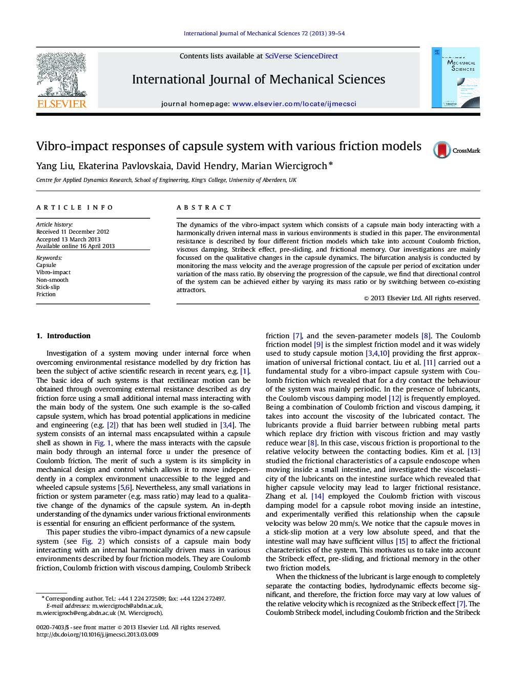 Vibro-impact responses of capsule system with various friction models