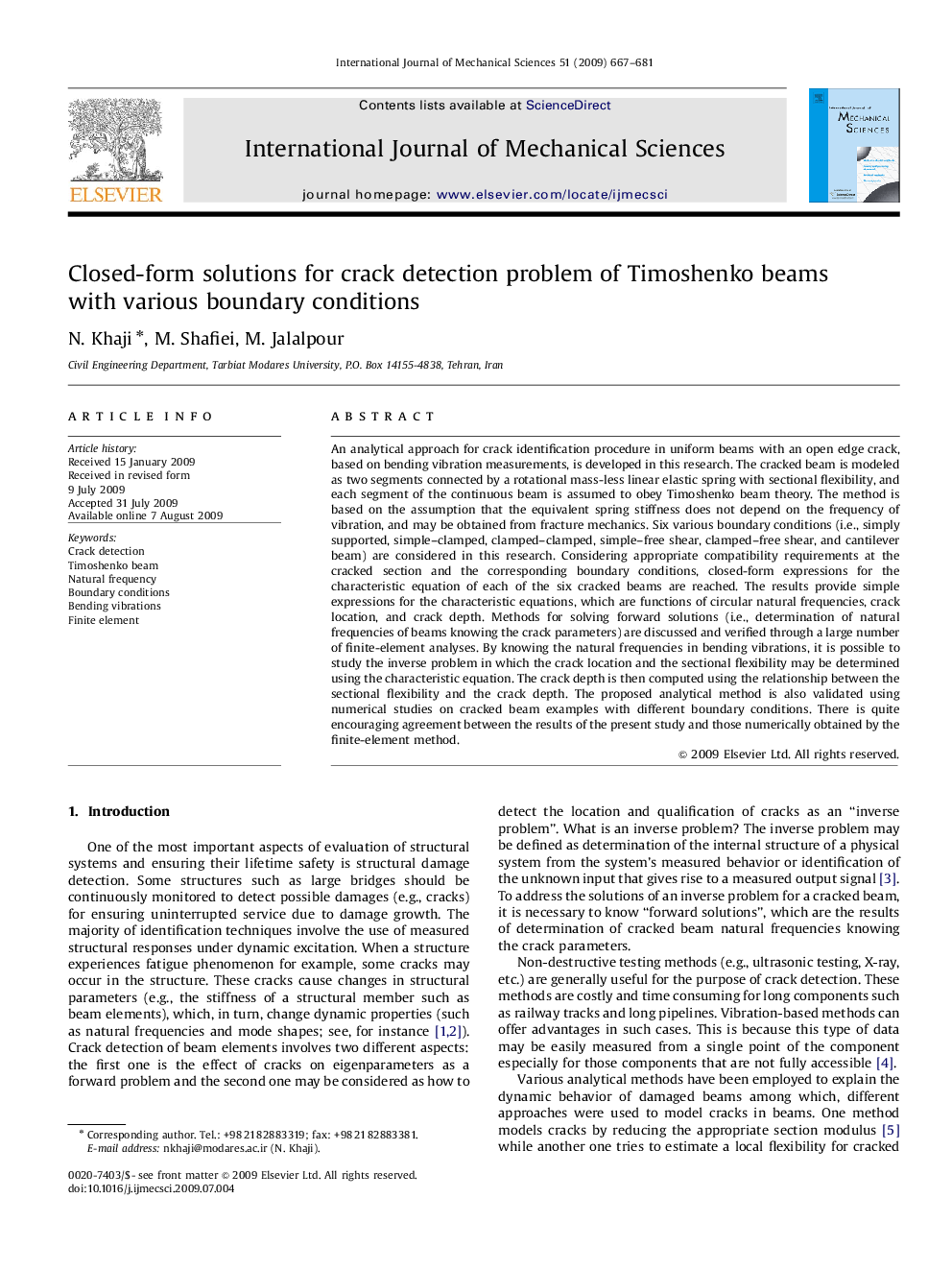 Closed-form solutions for crack detection problem of Timoshenko beams with various boundary conditions