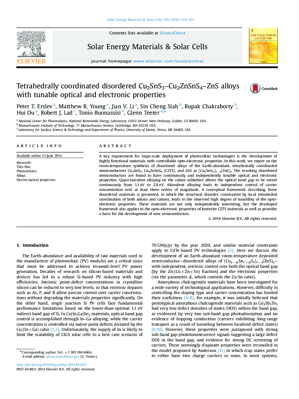 Tetrahedrally coordinated disordered Cu2SnS3–Cu2ZnSnS4–ZnS alloys with tunable optical and electronic properties