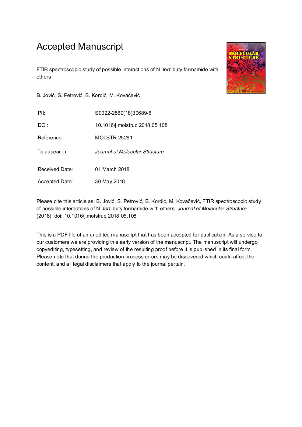 FTIR spectroscopic study of possible interactions of N-tert-butylformamide with ethers