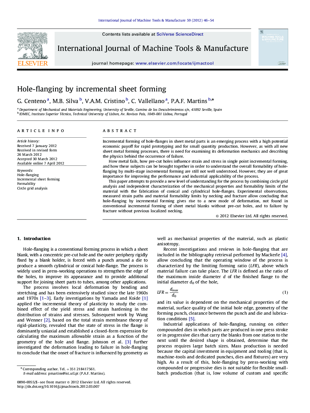 Hole-flanging by incremental sheet forming