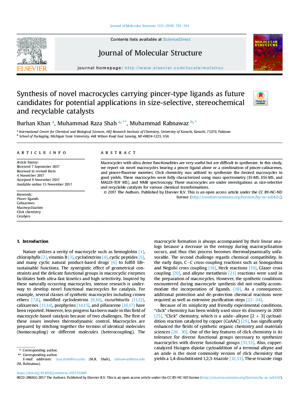 Synthesis of novel macrocycles carrying pincer-type ligands as future candidates for potential applications in size-selective, stereochemical and recyclable catalysts