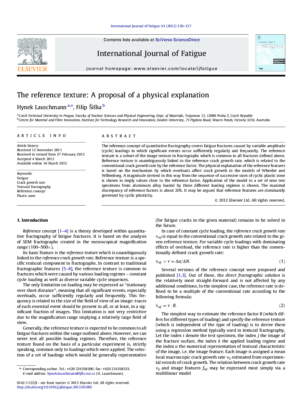 The reference texture: A proposal of a physical explanation