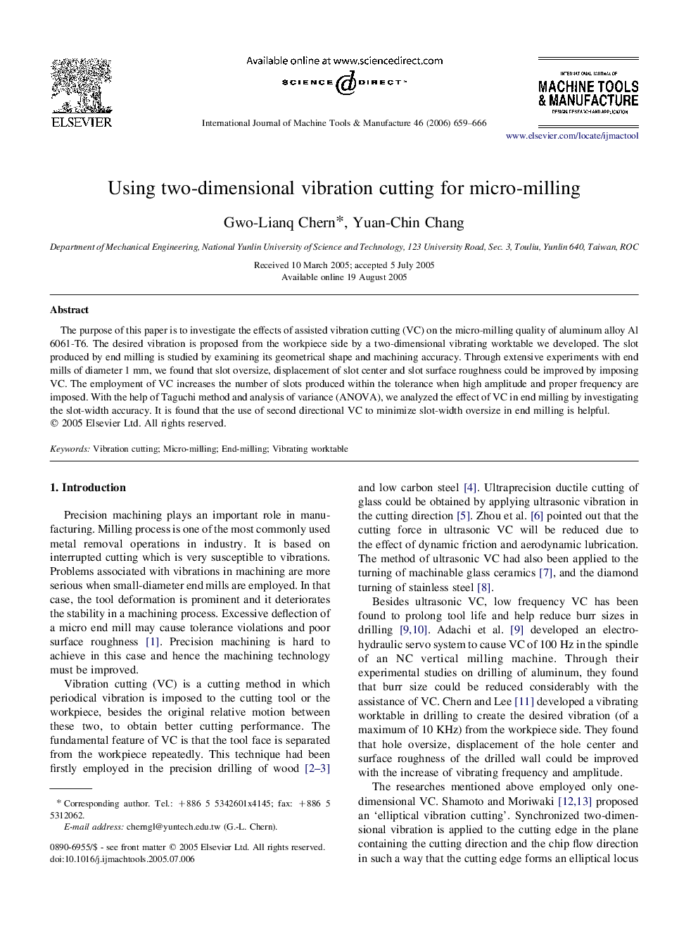 Using two-dimensional vibration cutting for micro-milling