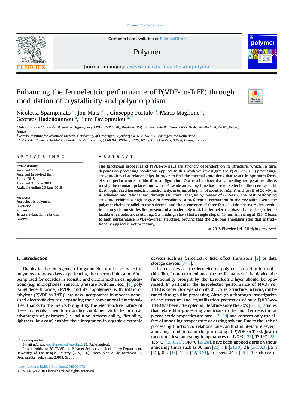 Enhancing the ferroelectric performance of P(VDF-co-TrFE) through modulation of crystallinity and polymorphism