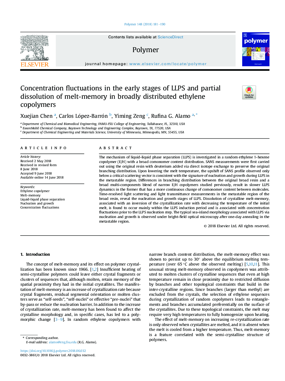 Concentration fluctuations in the early stages of LLPS and partial dissolution of melt-memory in broadly distributed ethylene copolymers