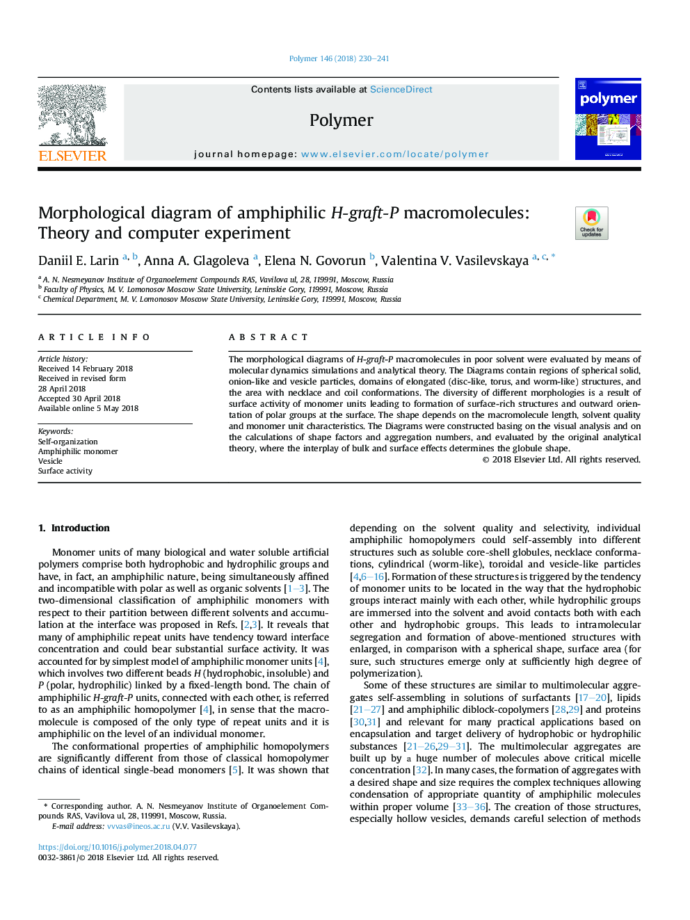 Morphological diagram of amphiphilic H-graft-P macromolecules: Theory and computer experiment