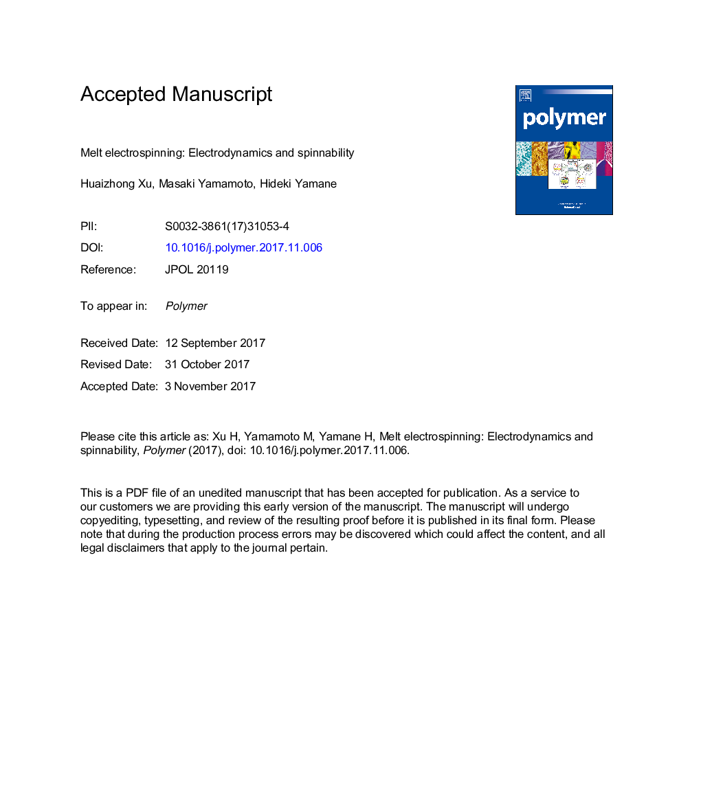 Melt electrospinning: Electrodynamics and spinnability