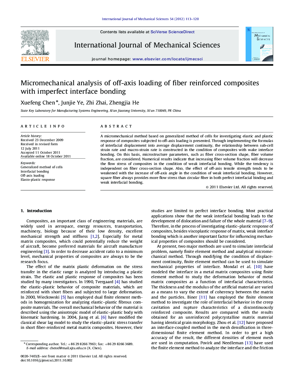 Micromechanical analysis of off-axis loading of fiber reinforced composites with imperfect interface bonding