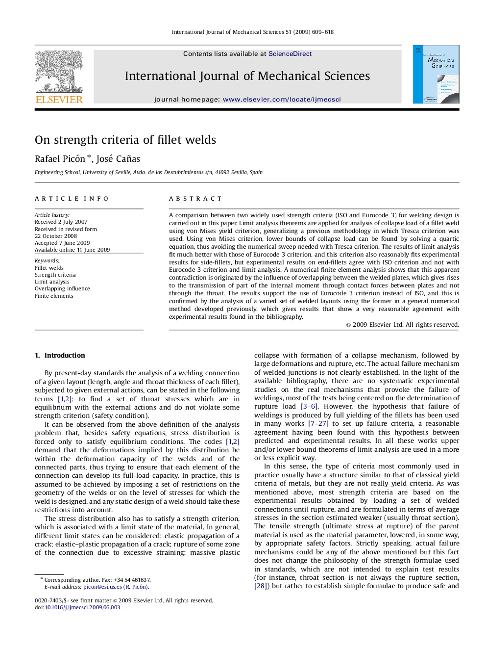 On strength criteria of fillet welds