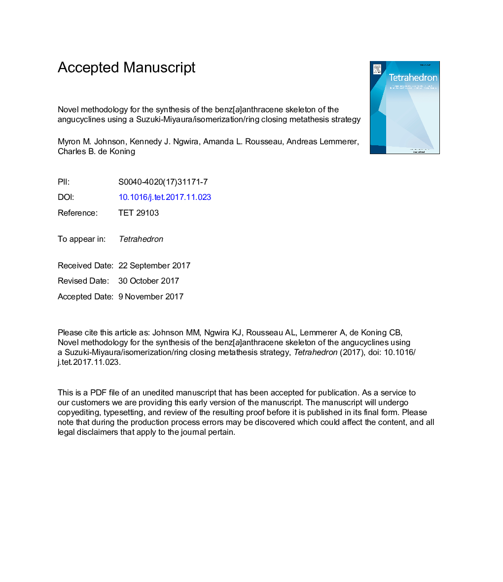 Novel methodology for the synthesis of the benz[a]anthracene skeleton of the angucyclines using a Suzuki-Miyaura/isomerization/ring closing metathesis strategy