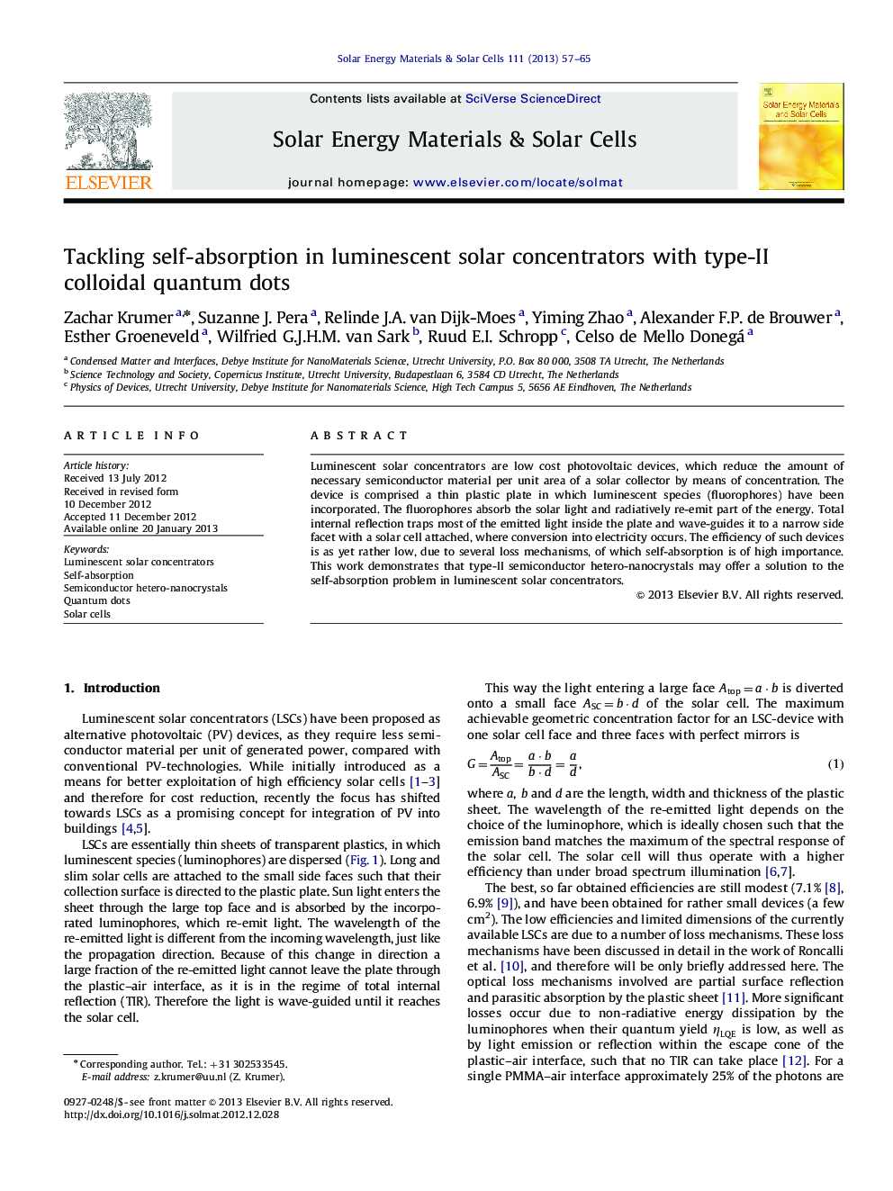 Tackling self-absorption in luminescent solar concentrators with type-II colloidal quantum dots