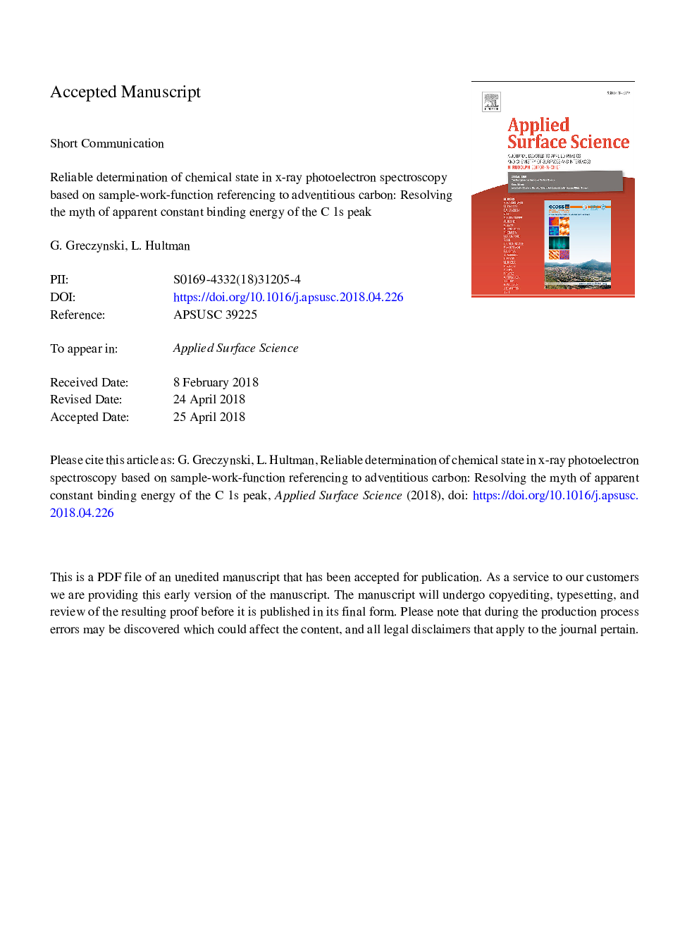 Reliable determination of chemical state in x-ray photoelectron spectroscopy based on sample-work-function referencing to adventitious carbon: Resolving the myth of apparent constant binding energy of the C 1s peak