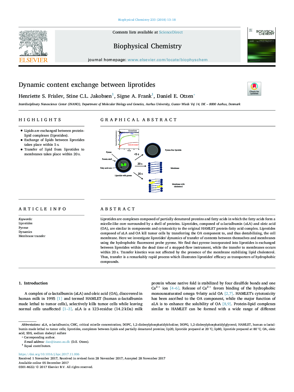 Dynamic content exchange between liprotides