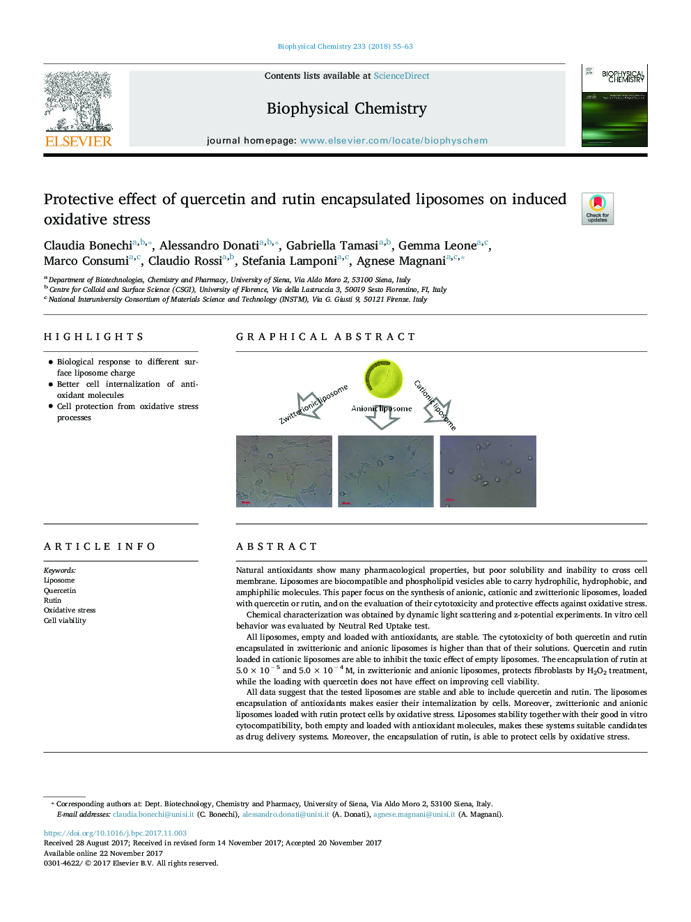 Protective effect of quercetin and rutin encapsulated liposomes on induced oxidative stress