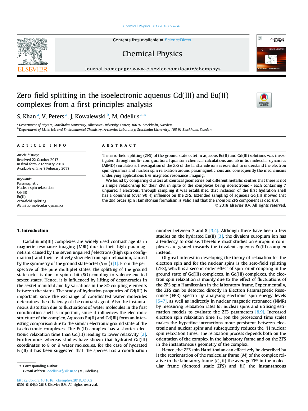 Zero-field splitting in the isoelectronic aqueous Gd(III) and Eu(II) complexes from a first principles analysis