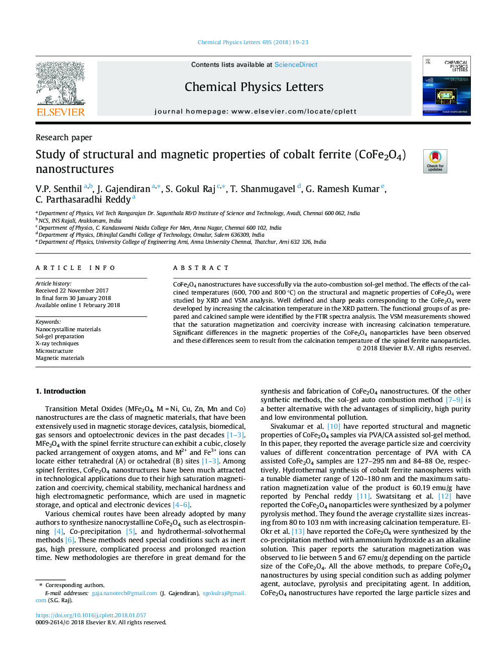 Study of structural and magnetic properties of cobalt ferrite (CoFe2O4) nanostructures