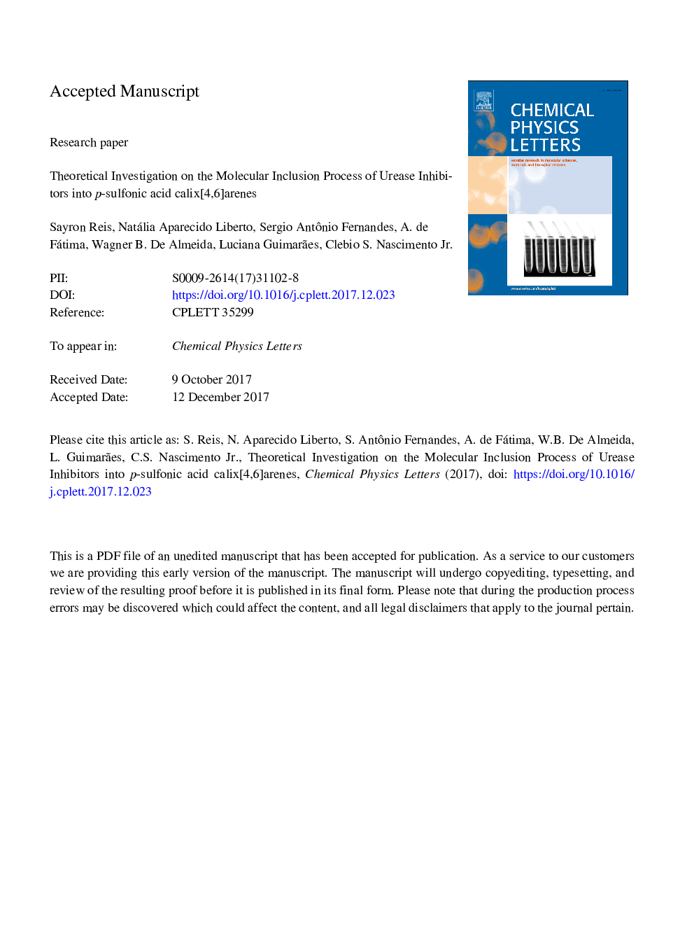 Theoretical investigation on the molecular inclusion process of urease inhibitors into p-sulfonic acid calix[4,6]arenes