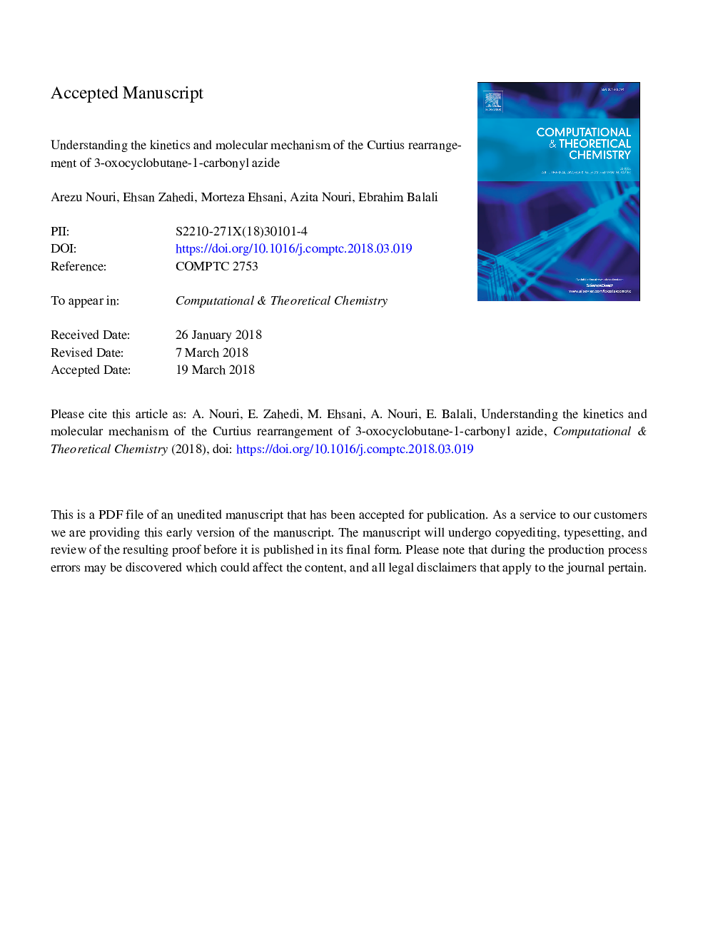 Understanding the kinetics and molecular mechanism of the Curtius rearrangement of 3-oxocyclobutane-1-carbonyl azide