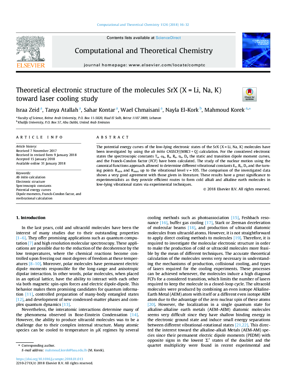 Theoretical electronic structure of the molecules SrX (Xâ¯=â¯Li, Na, K) toward laser cooling study