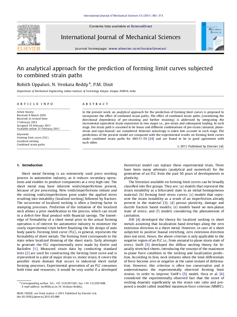 An analytical approach for the prediction of forming limit curves subjected to combined strain paths