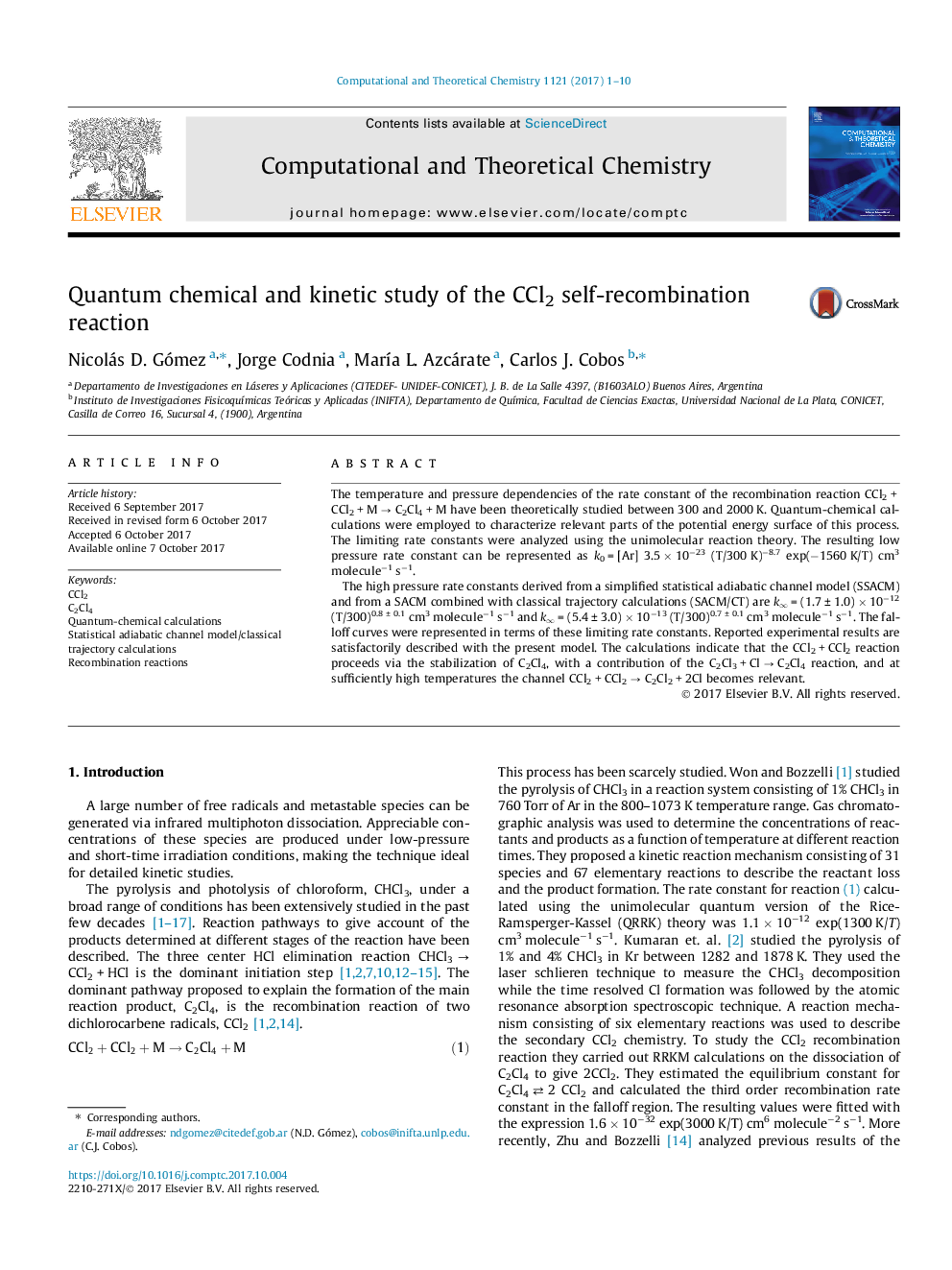 Quantum chemical and kinetic study of the CCl2 self-recombination reaction