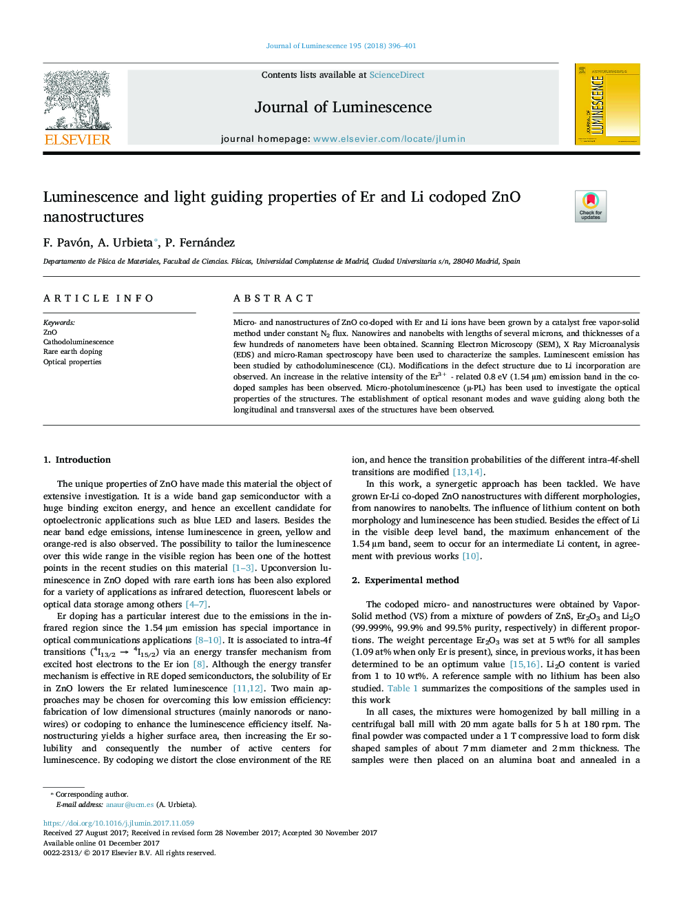 Luminescence and light guiding properties of Er and Li codoped ZnO nanostructures