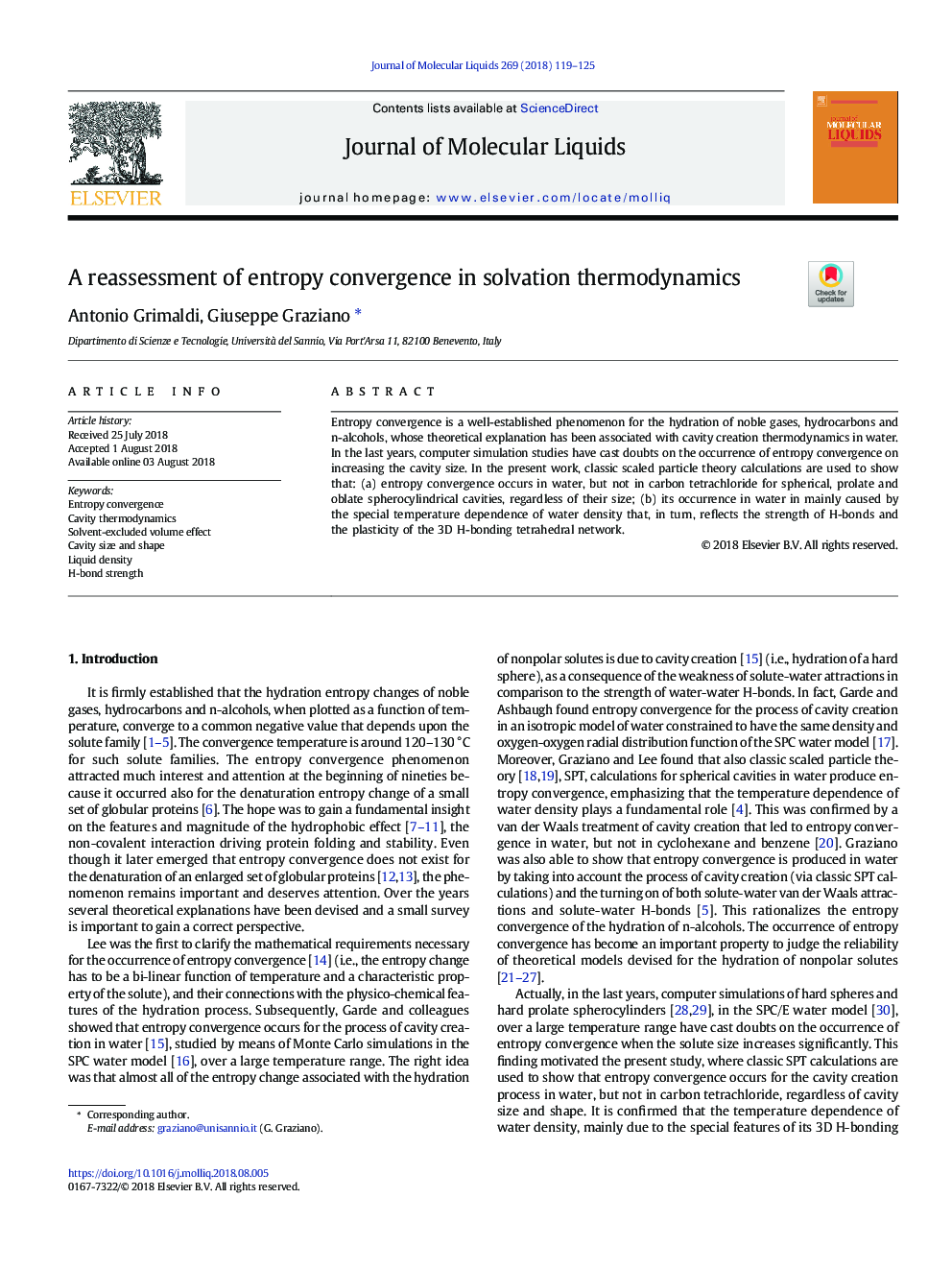 A reassessment of entropy convergence in solvation thermodynamics