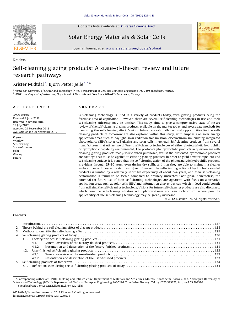 Self-cleaning glazing products: A state-of-the-art review and future research pathways