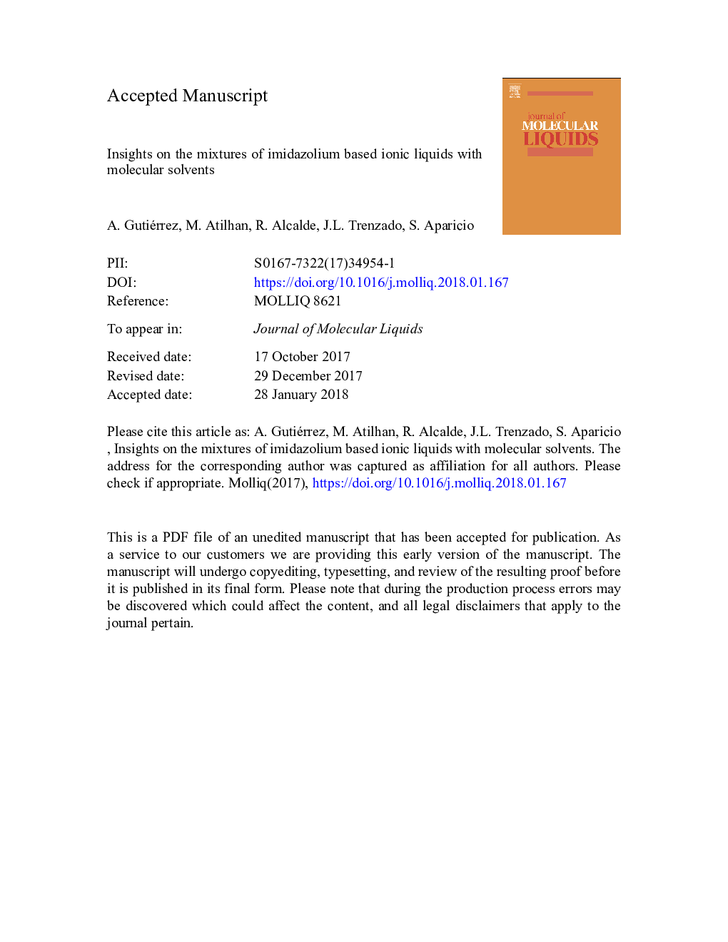 Insights on the mixtures of imidazolium based ionic liquids with molecular solvents