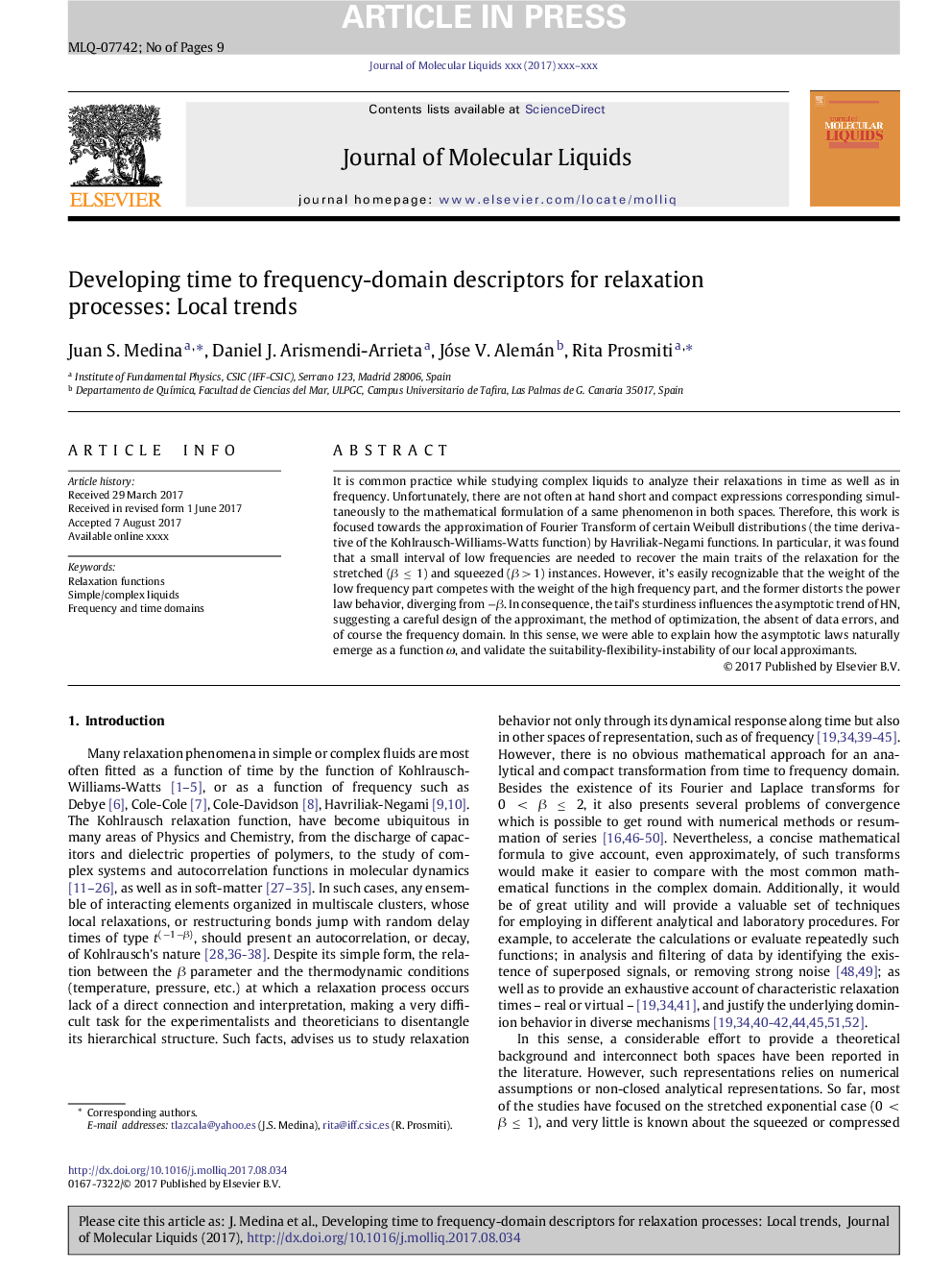 Developing time to frequency-domain descriptors for relaxation processes: Local trends