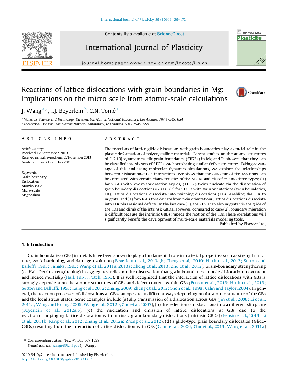 Reactions of lattice dislocations with grain boundaries in Mg: Implications on the micro scale from atomic-scale calculations