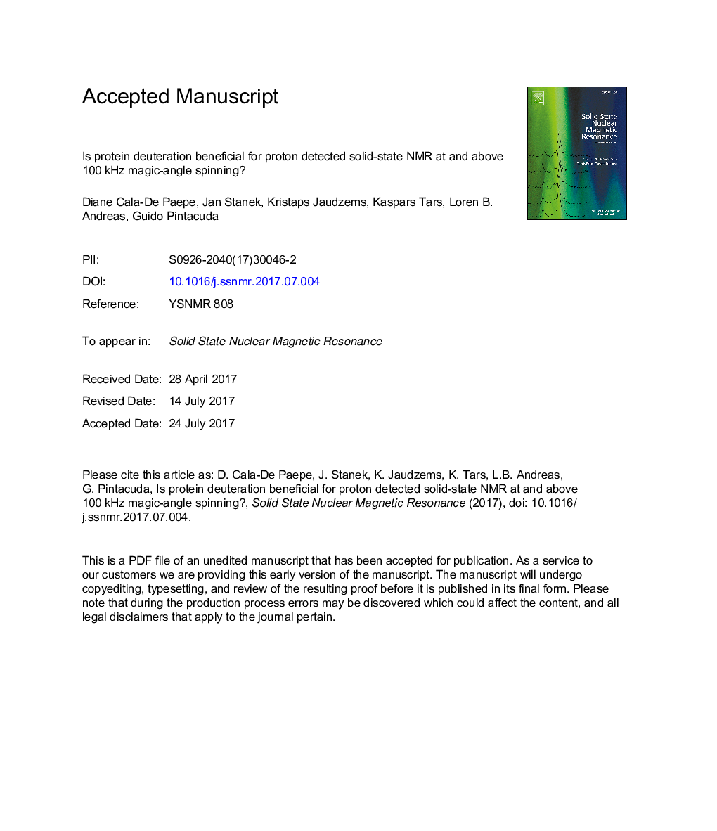 Is protein deuteration beneficial for proton detected solid-state NMR at and above 100Â kHz magic-angle spinning?