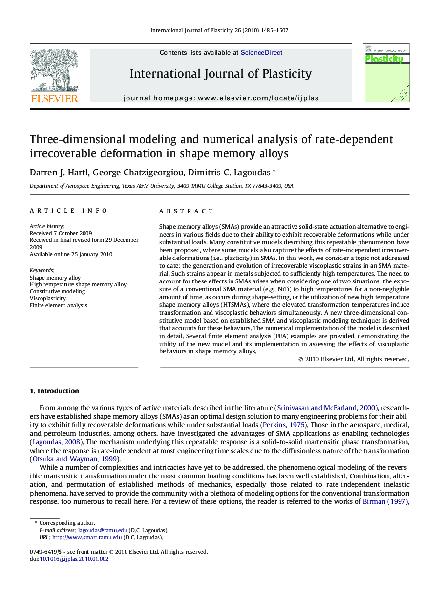 Three-dimensional modeling and numerical analysis of rate-dependent irrecoverable deformation in shape memory alloys
