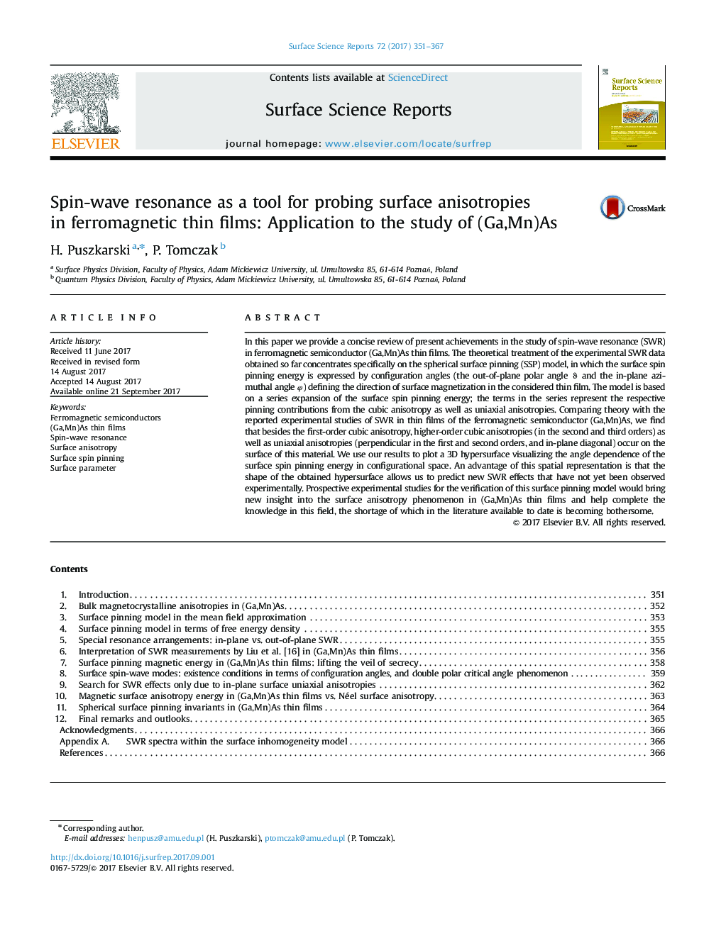 Spin-wave resonance as a tool for probing surface anisotropies in ferromagnetic thin films: Application to the study of (Ga,Mn)As