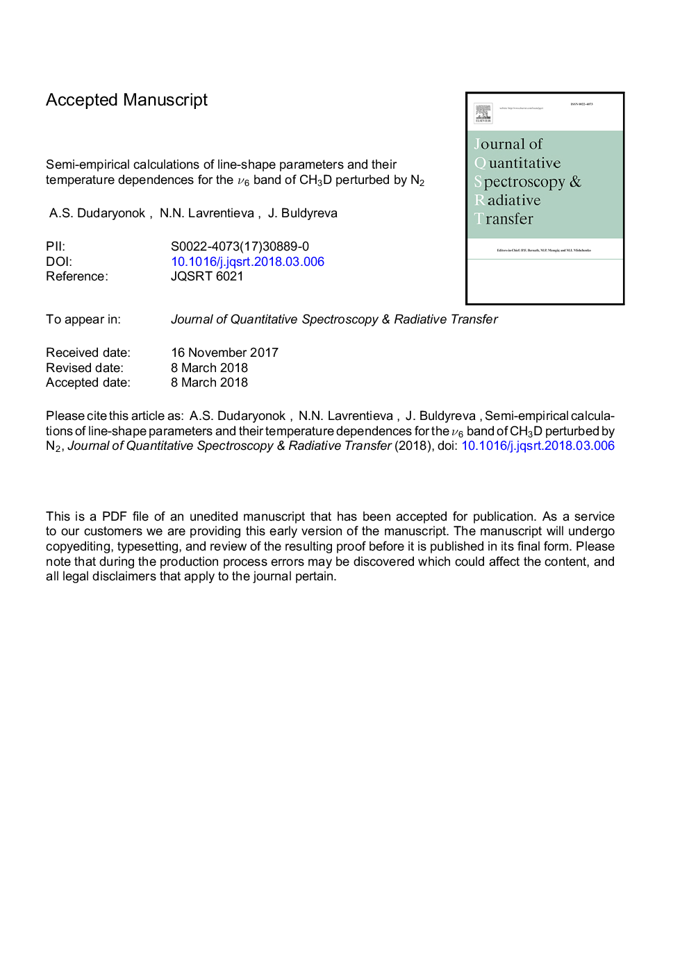 Semi-empirical calculations of line-shape parameters and their temperature dependences for the Î½6 band of CH3D perturbed by N2